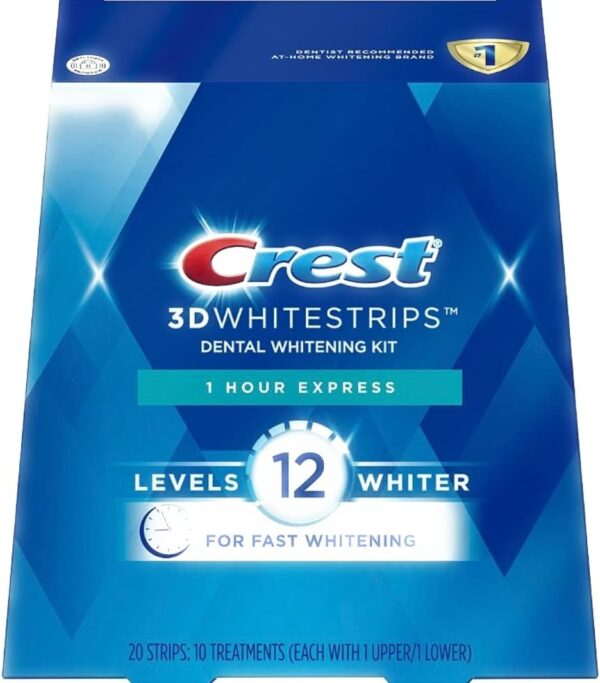 Crest 3D Whitestrips 1 Hour Express Teeth Whitening Kit 20 Strips *EN