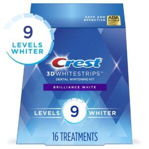 Crest 3D Whitestrips Brilliance White Teeth Whitening Kit, 32 Strips